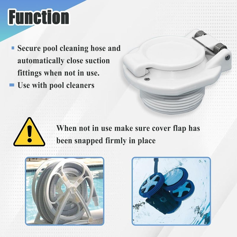 Ebrmeiwo 2 Pcs W400BWHP Vacuum Safety Lock, Swimming Pool Wall Accessory Replacement, for Pool Suction Cleaners - Image 5